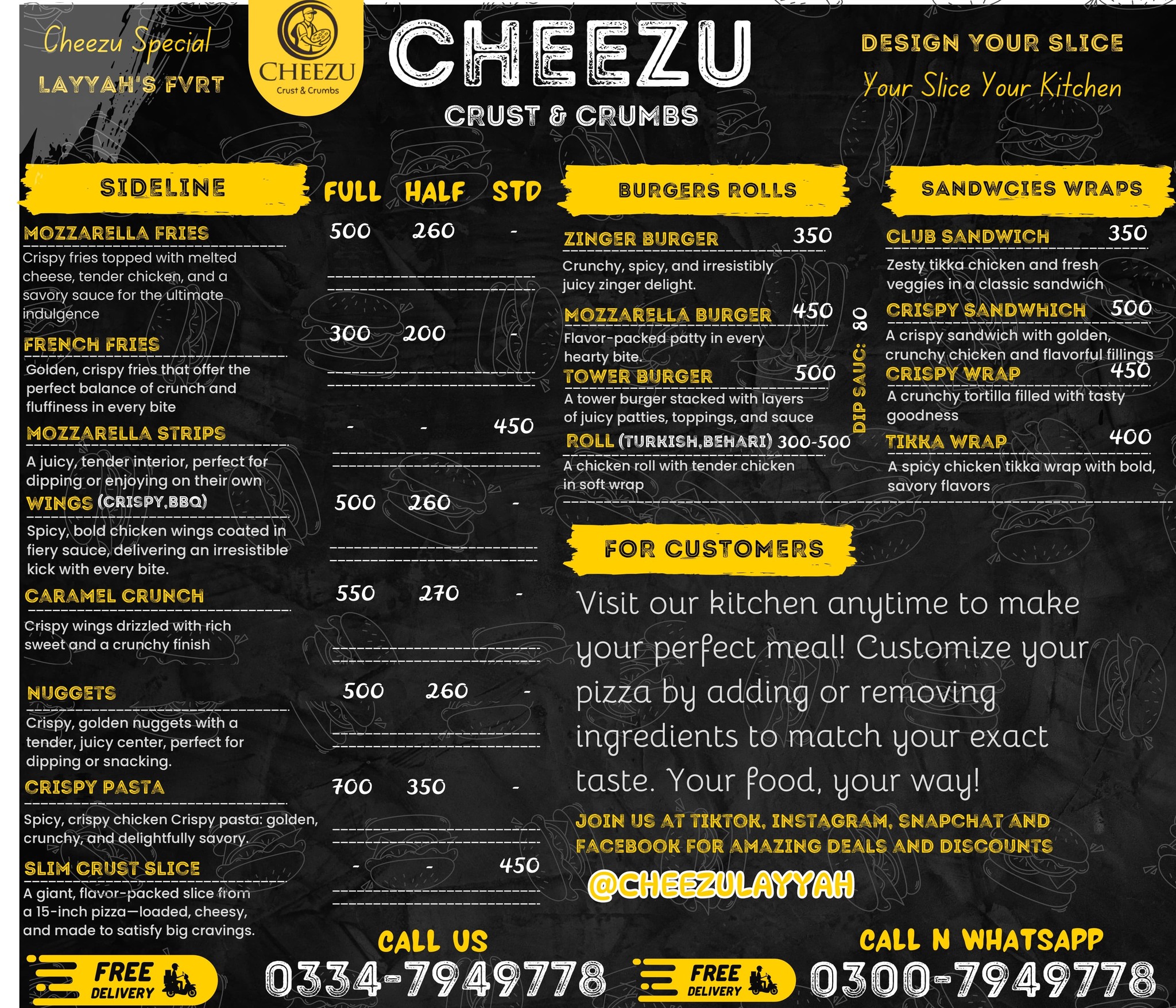 Layyah City - Cheezu Crust N Crumbs  - menu